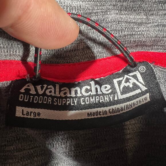 Avalanche 1/4 Zip Performance Pullover Gray Large - Picture 3 of 6